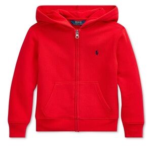 Polo Ralph Lauren Hoodie Kids Size Small 3T Red Full Zip